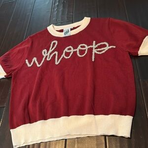 Maroon out “whoop” Ladies sweater size S